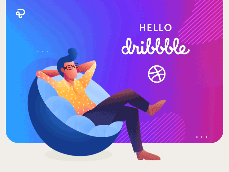 Hello Dribbble! dribbble hello logo design piktodesign uiux