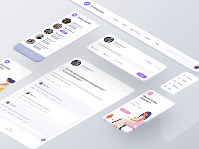 Women's Portal Landing Page / Presentation animation branding design flat icon illustration landingpage minimal type typography ui ui kit ux web web design website