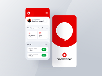 Vodafone Mobil Application / re-design app app design design icon mobile app mobile app design typography ui user experience user interface ux vodafone