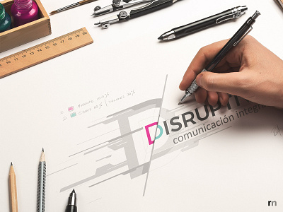 Disruptiva Agency branding: Logo + Key art process