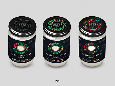 Natrius: Aceite de coco PREMIUM packaging - Design process art direction branding design graphic design packaging packaging design