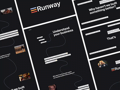 Runway teaser page animation branding design development finance gifs interaction design landing page motion design product design ux website design