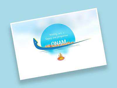 Onam design illustration vector