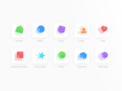 Glassmorphism Icons