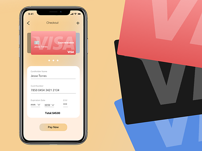 Daily UI Challenge #002 002 concept credit card credit card checkout credit card form credit card payment daily 100 dailyui design iphone 10 mobile mobile app mobile app design mobile app development ui ux
