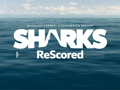 Sharks ReScored logo lockup logotype sharkweek volkswagen vw