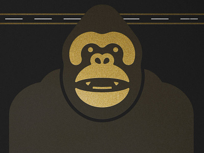 KING gold illustration king kong monkey