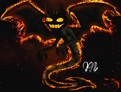 Devil Pumpkin design designer designs devil digital painting digitalart drawing dribbble halloween image manipulation photoshop pumpkin sketch