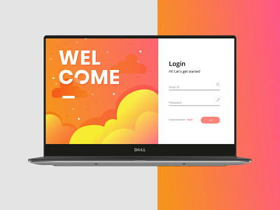 Clean Login screen concept dailyui design interfacedesign landing page login minimalist modern simple design typographic ui ux webdesign webdesigner