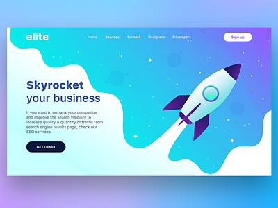 Elite marketing landing page