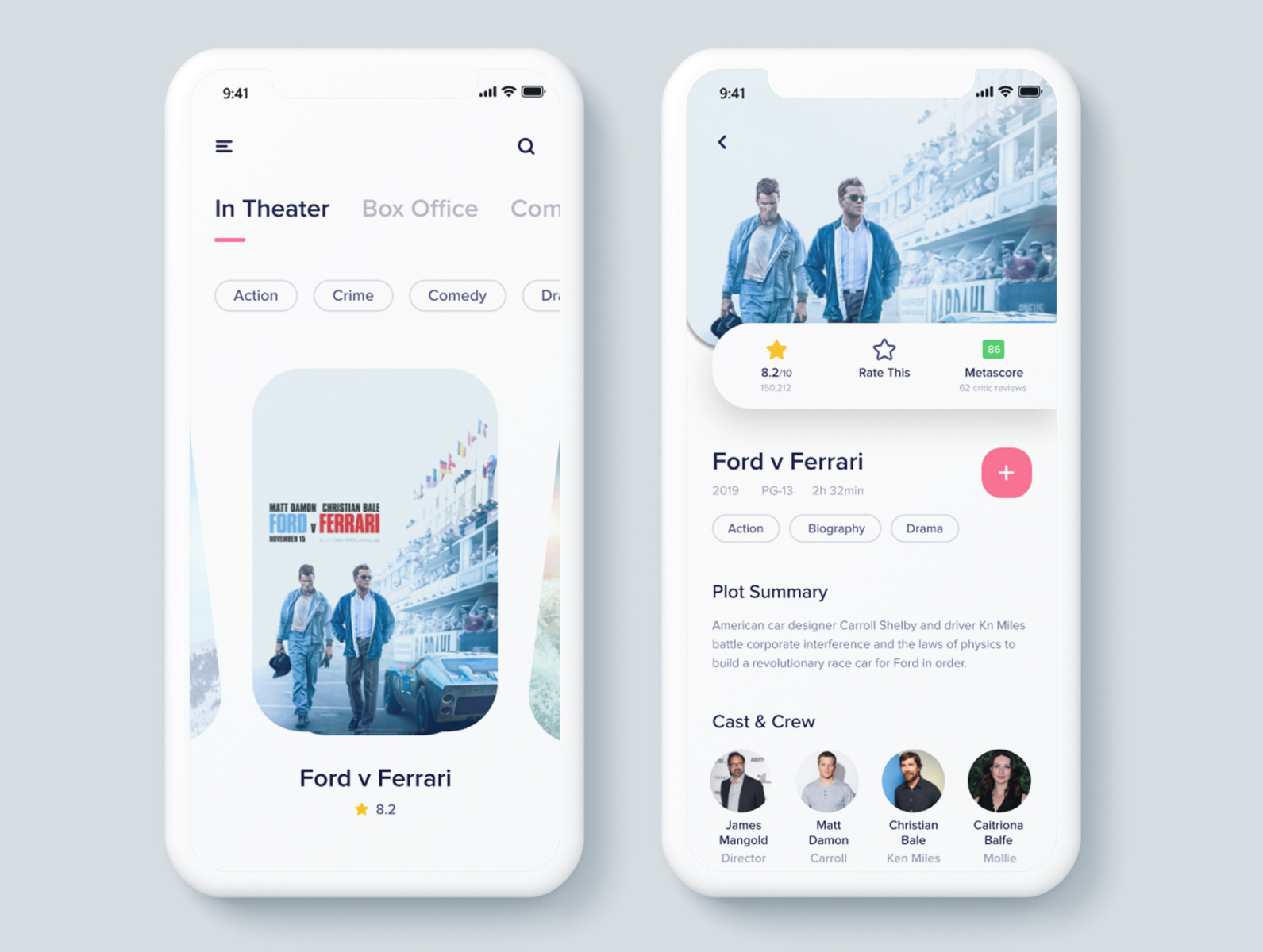 Movie app UI by Santhosh C on Dribbble