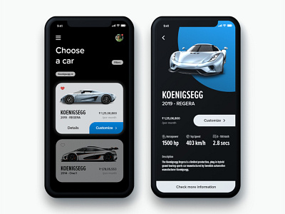 Car app UI app app design car app dailyui dark mode design interfacedesign ios app minimalist mobile app screen design simple design ui ux