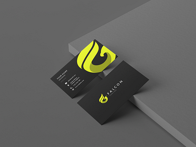 Business Card Design - Falcon Rides black business card business card design businesscard design mockup ride vehicle