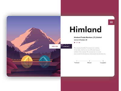 Himland - Landing Page Ui Design design illustration landing page minimal travel. website. service ui uiux user interface ux