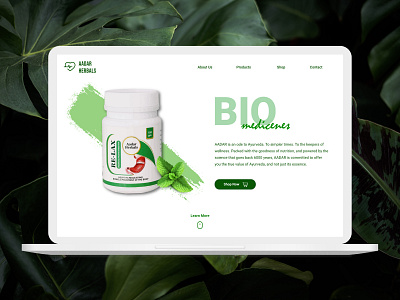 Aadar - Herbal Medicine Landing Page UI design