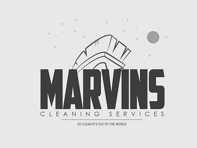 Marvins Cleaning Services clean cleaning frp illustration logo space stars thefictionrelocationproject vector