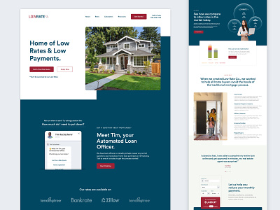 Low Rate Co :: Homepage charts clean family forms graphs home homeowner homepage loan officer loans rates ui ux