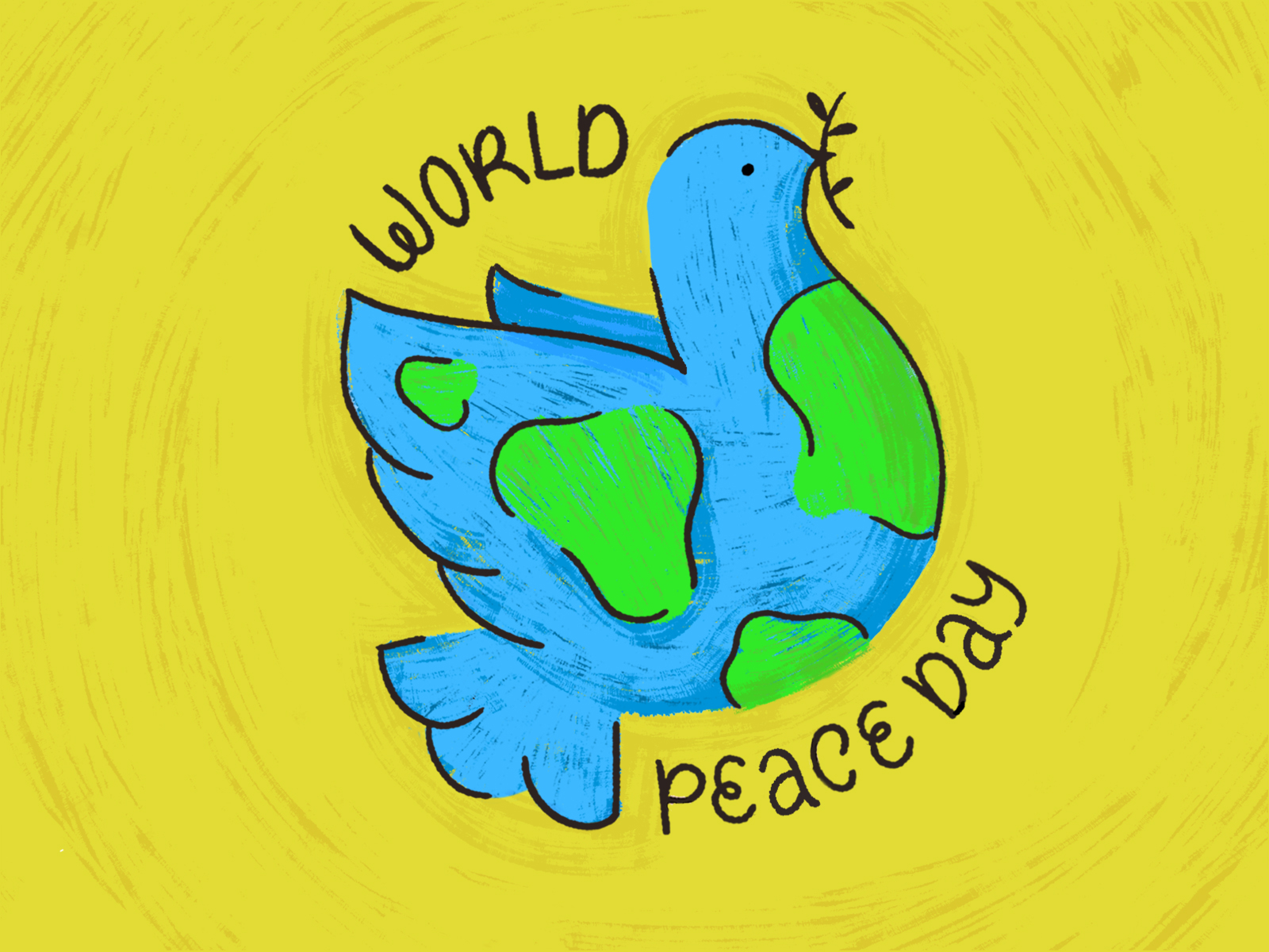 World Peace Day minimal background, web banner with white dove, pigeon and  olive branch. One continuous line drawing background with lettering Peace  Day Stock Vector by ©Almix 407055762