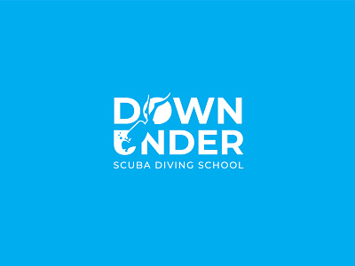 Scuba Diving School Logo australia diver logo logodesign logotype negative space ocean scuba scuba diver scuba diving sea