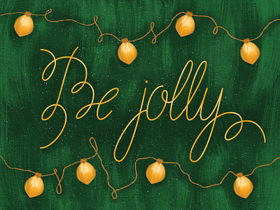 'Tis the Season christmas christmas tree fairy lights festive happy holidays illustration jolly lettering monoline new year typography