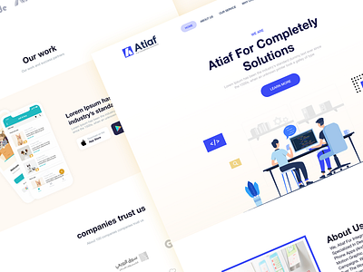 Atiaf Landing Page app design landing page ui user experience user interface ux web web design