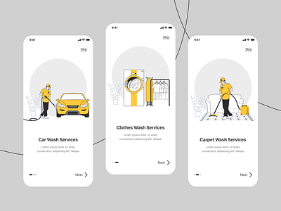 Taxi Clean App - Onboarding Screen