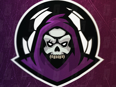 Atlantic Revenge Logo atlantic mascot purple reeper revenge skull soccer