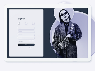 Daily Ui/ Day_01 clothing concept dailyui dailyui 001 ecommerce fashion figma neumorphism sign up uidesign uxdesign