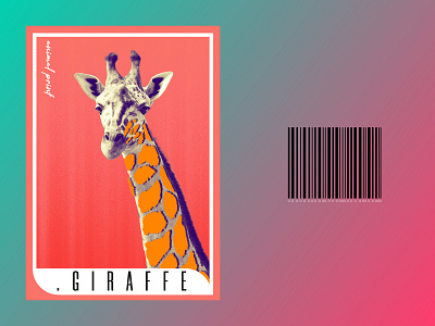 #2.GIRAFFE animal animalprint art barcode colors design dot giraffe gradient illustrator photoshop vector wild animal wildlife