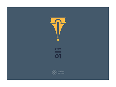 01 | poem design flatdesign illustrator letter logo logoconcept logocreation logodesign logoideas logomark pen text vector writing