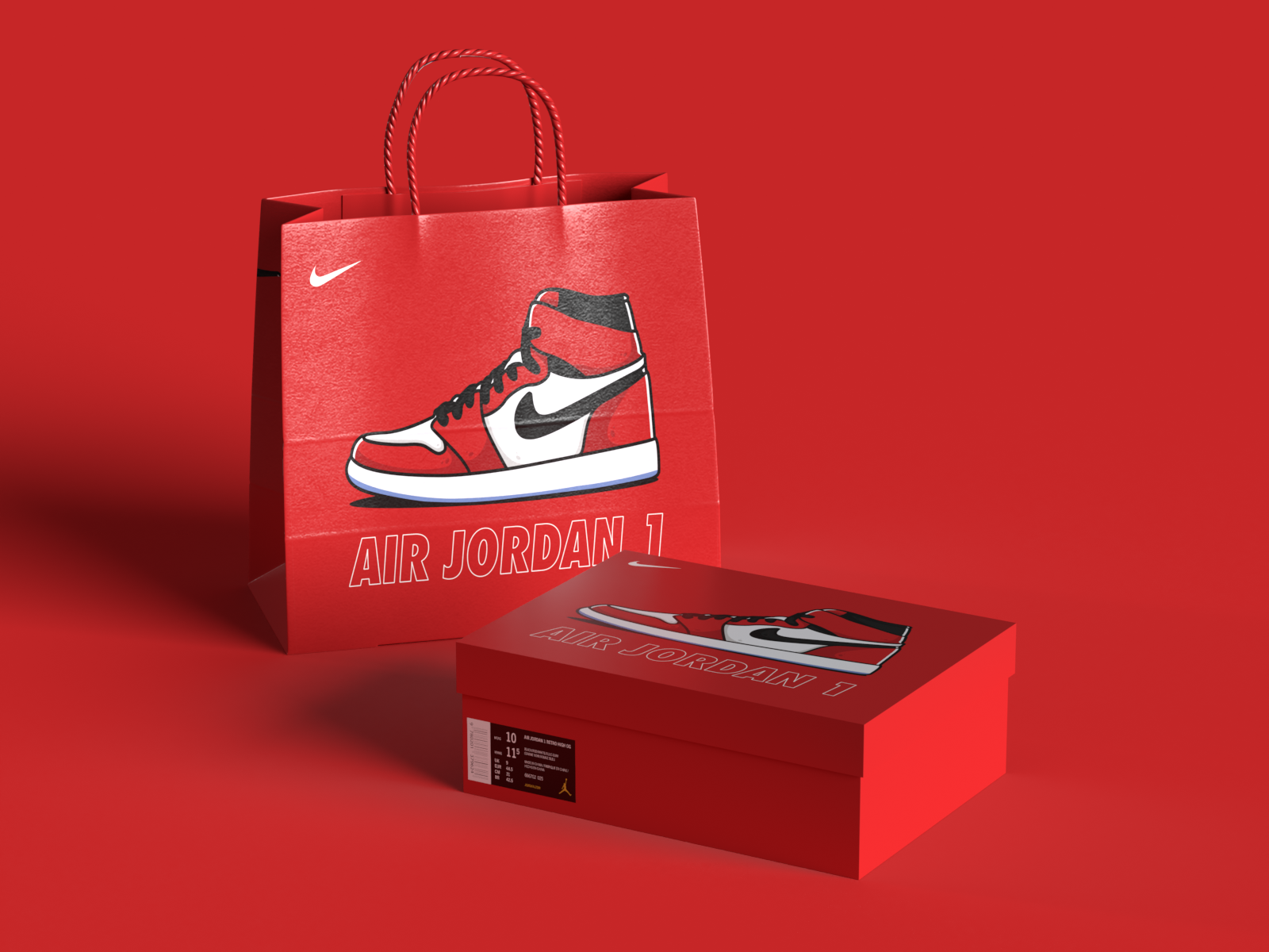 Air Jordan 1 - Sneaker Box \u0026 Bag by 
