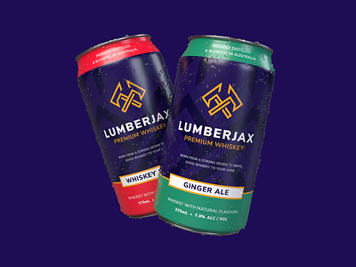 Lumberjax Whiskey - Can Mockup art branding clean design flat icon identity logo design minimal vector