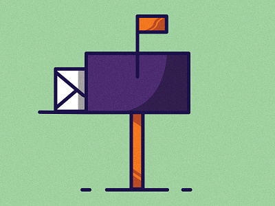 Mailbox - Contact Us art branding clean design flat icon identity illustration illustrator logo minimal ui vector web website