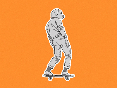 Dog Skater Illustration - Poster Design