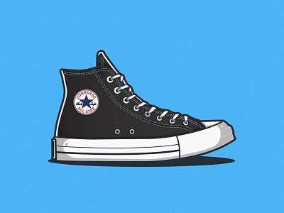 Converse Shoe - Black by Luke Summerhayes on Dribbble