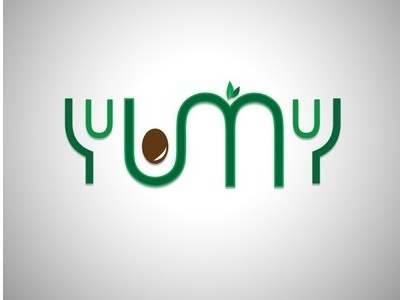 Yumy art branding color design illustration. logo