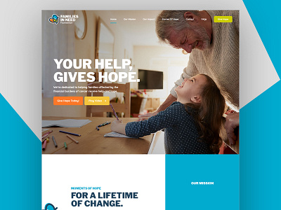 Families in Need cancer creative layout health help