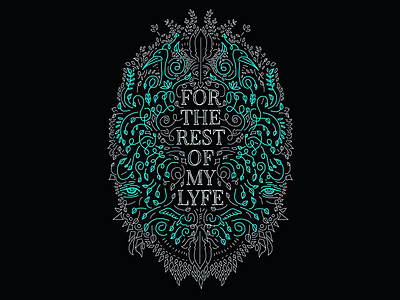 For the rest of my life badge identity illustration line