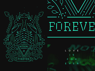 Nothing is forever crest illustration motion