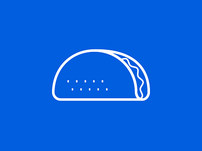 Taco Tyme blue food icon taco