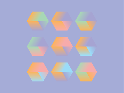 Somethin fun colors geometric gradient hexagon pastel