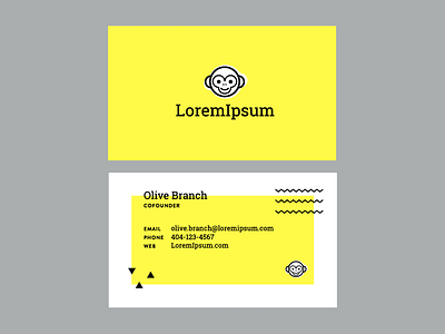 Secret Business Card business card geometric monkey