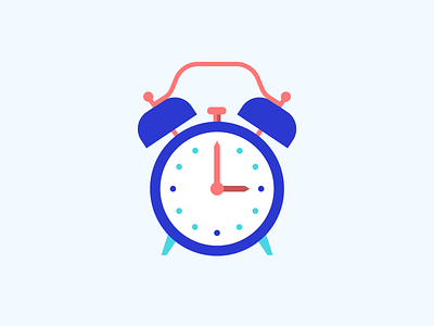 Clock alarm blue clock icon illustration time