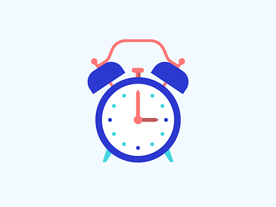 Clock alarm blue clock icon illustration time