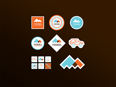 Yodel Stickers badge climbing rope concierge denver healthcare jeep medical patch stickers yodel