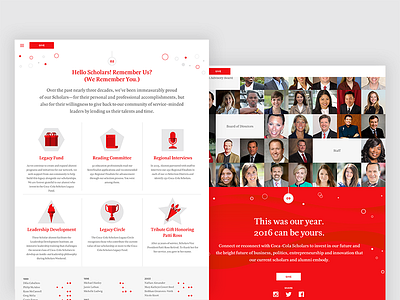 Coca-Cola Scholars Foundation Impact Report annual report coca cola coke icon nonprofit responsive web design
