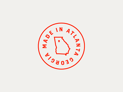 Made in Atlanta atlanta emboss georgia logo seal stamp