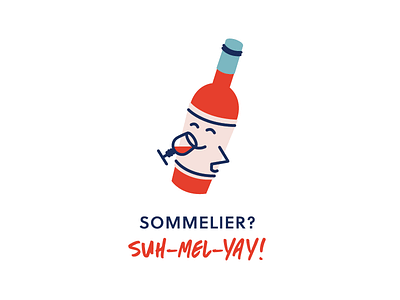 Suh-mel-yay! branding cute illustration wine boutique