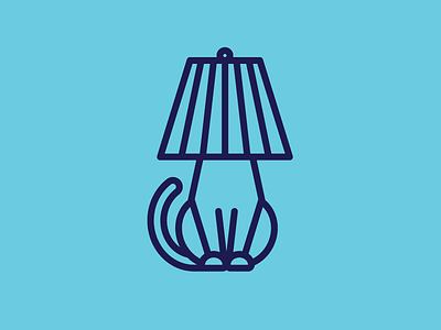 Tonight's Other Doodle cat icon illustration lamp vector