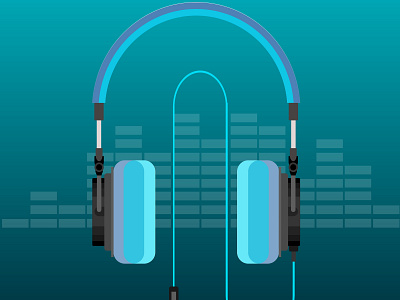 Headphones adobe design graphics illustration illustrator photoshop